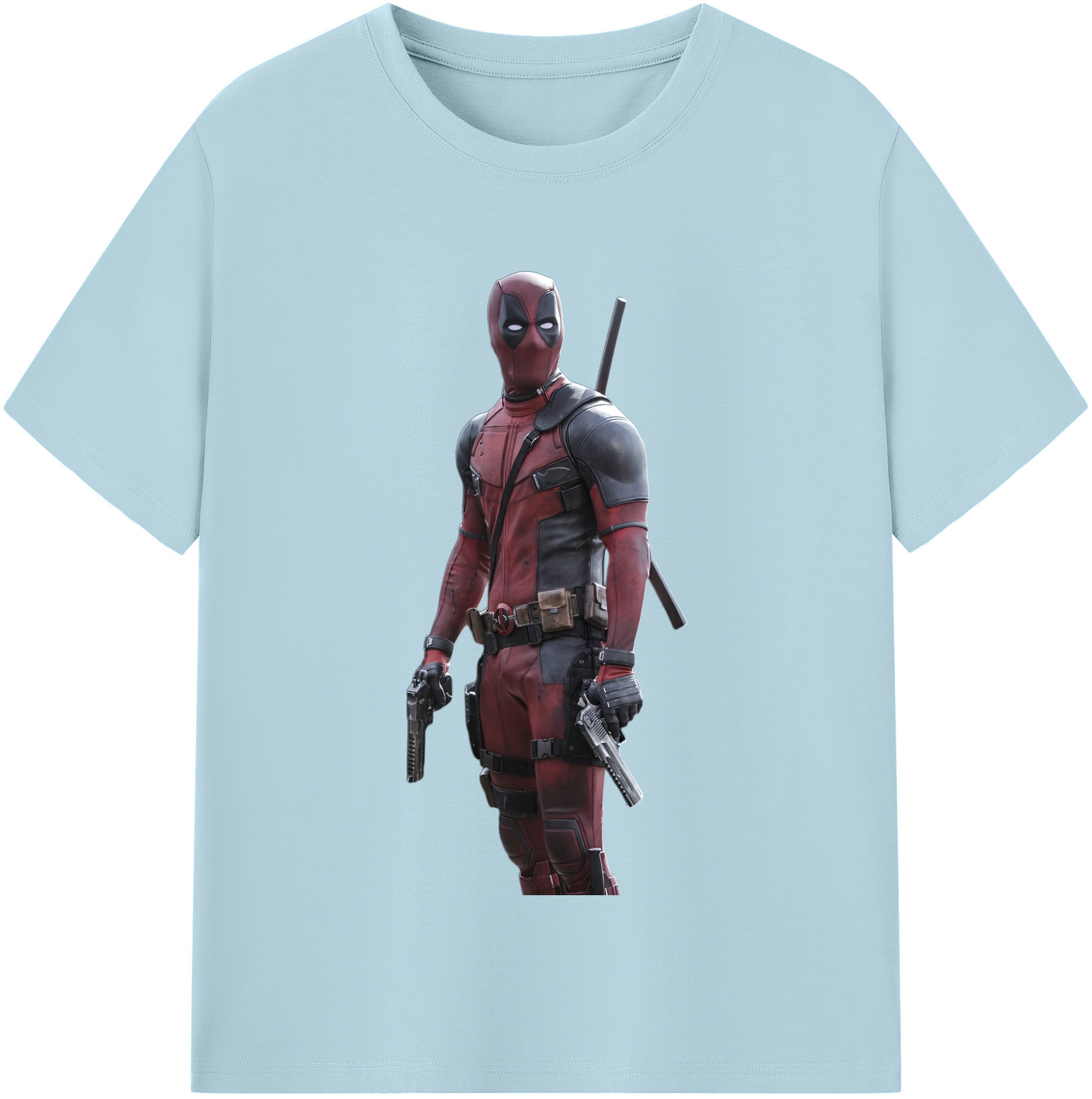 （画像用） Deadpool デッドプール 綿100％半袖Tシャツ（フロントプリント）